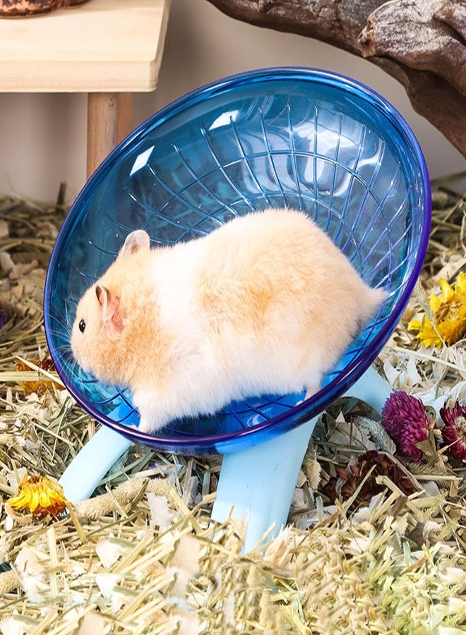 SHENIAFC Silent Running Wheel for Small Animals, 7 Inch Flying Saucer Design, Exercise Wheel for Hamsters, Guinea Pigs, Hedgehogs, Blue - Image 5